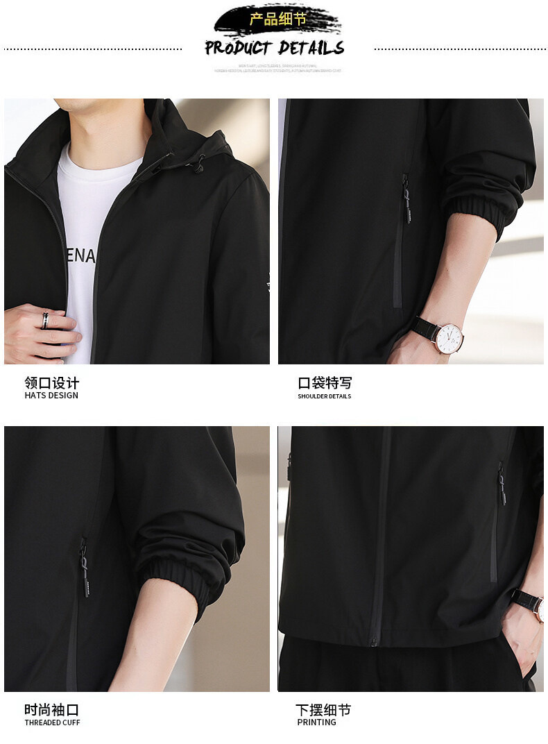 Chaqueta con capucha hombre otoño invierno 2022 casual juventud con capucha carga hombre ropa de trabajo cuello de pie hombre abrigos pic 16