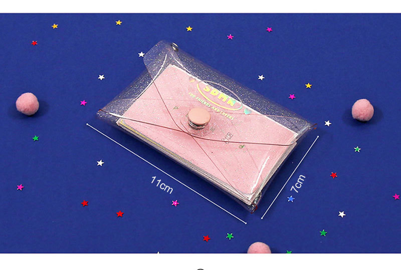 PVC transparent jelly bag, transparent three-dimensional makeup bag, custom-made LOGO printed crystal glitter, snap-on coin bag pic 8