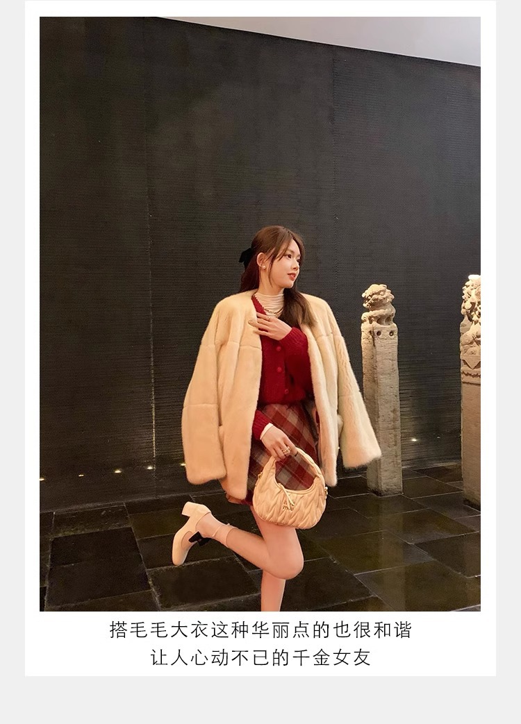 葡萄妈蝴蝶结玛丽珍鞋女法式高跟鞋真皮女鞋小香风粗跟制服皮鞋女详情27