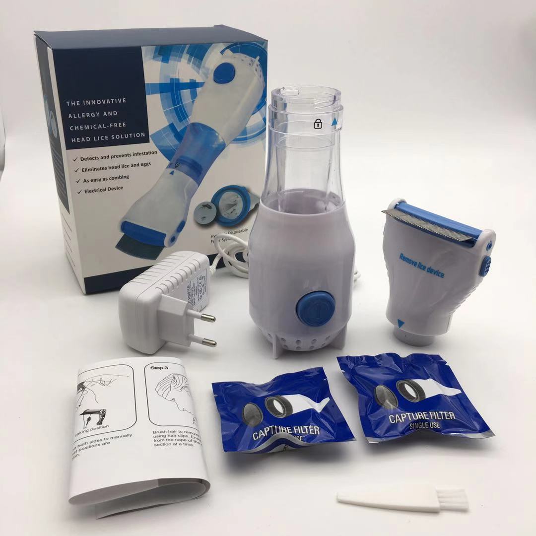 Cross-border Amazon foreign trade electric lice catcher, hair cleaning comb, pet flea cleaning brush, physical lice removal machine pic 4