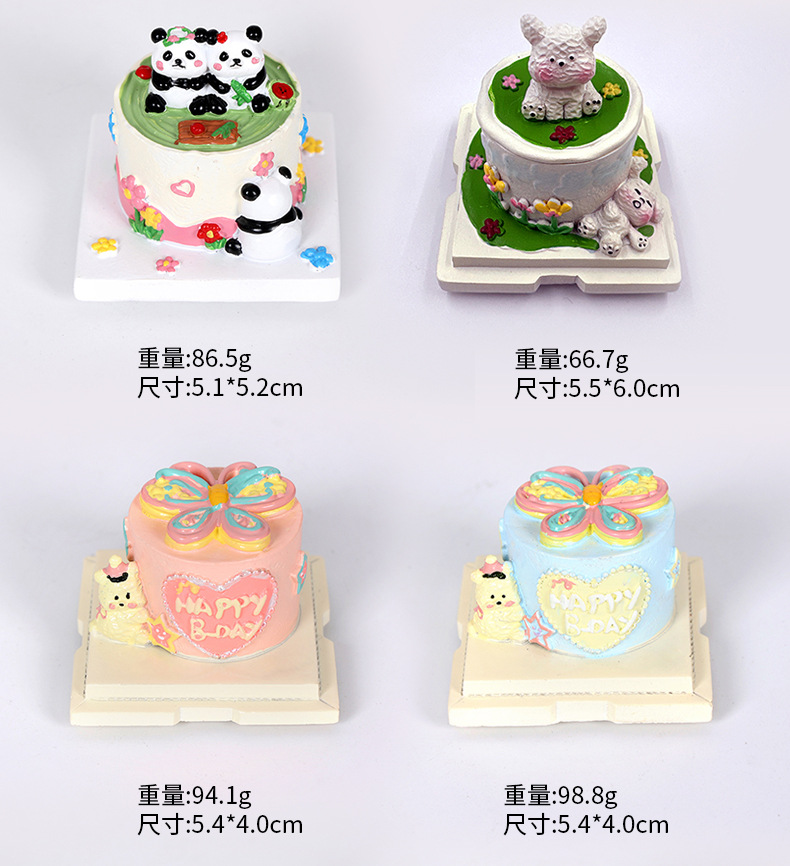 Simulated cake, food, refrigerator stickers, magnetic stickers, creative 3D stereoscopic afternoon tea, resin decorative magnetic photo stickers pic 7