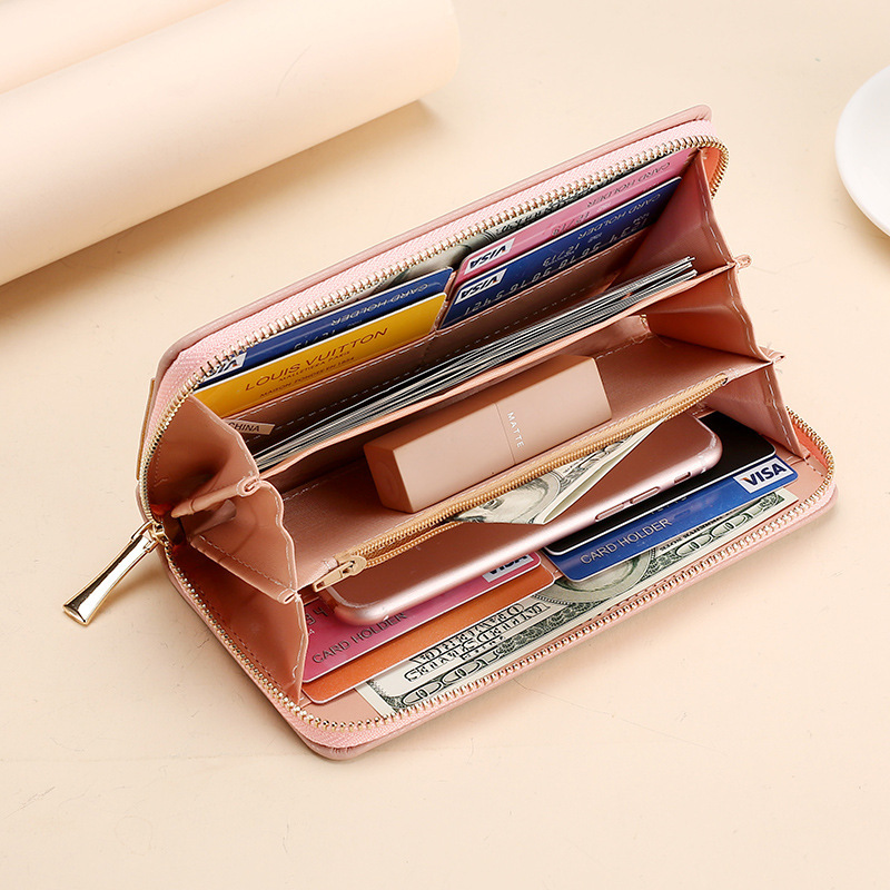 New fashionable zipper large-capacity wallet pic 3
