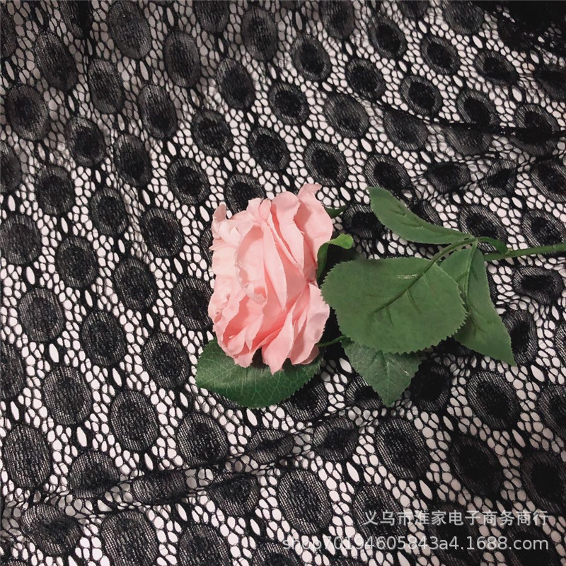 Factory direct sales of brocade dot lace fabric, elastic bright silk lace fabric for clothing, dresses and accessories pic 9