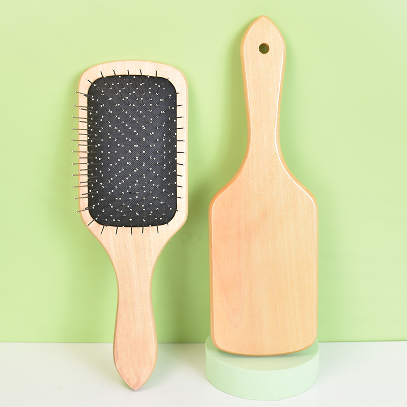 工厂直销禾木气囊梳按摩梳木质梳子木质经络刷按摩气垫梳顺发美发详情9