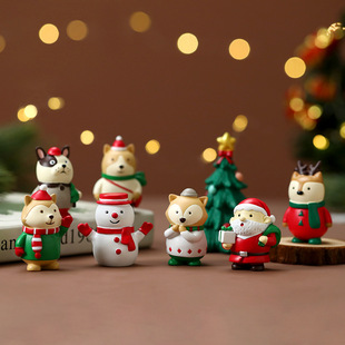 Christmas animal gifts, creative resin ornaments, Christmas rabbits, snowmen, elderly people, elk tabletons, home and living room decorations pic 7