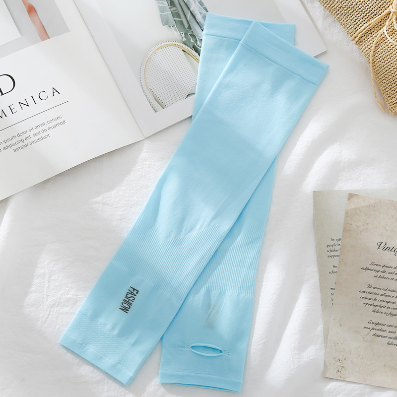 Wholesale and consignment of upgraded summer ice silk sleeve sun protection arm covers for both men and women, extended arm covers for driving and cycling pic 29