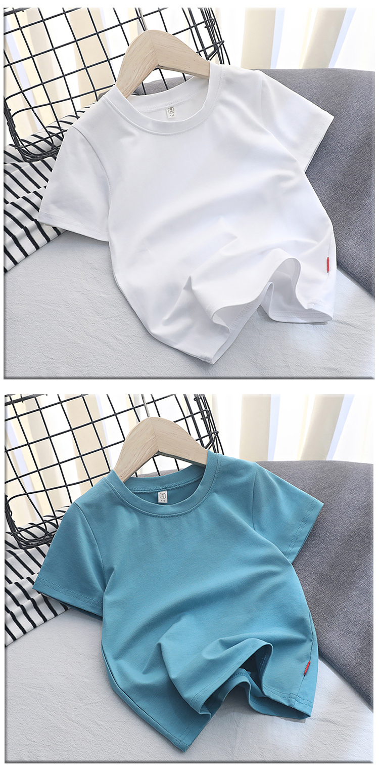 A类儿童短袖t恤纯棉半袖女童t恤男童短袖童装日系打底短袖乖纯潮详情43