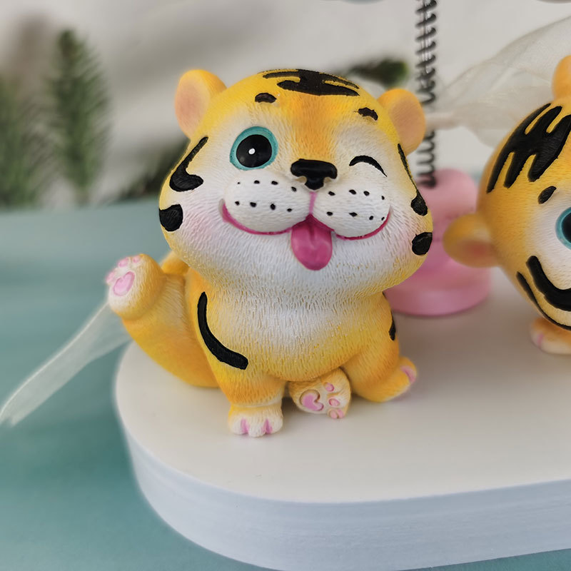 ins小老虎可爱萌萌小动物搭配气球花盆套装组合汽车内饰摆件礼品详情8