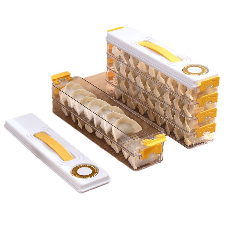 Special fresh-keeping and freezing box for refrigerator slit dumpling storage, side door of the refrigerator wonton box pic 10