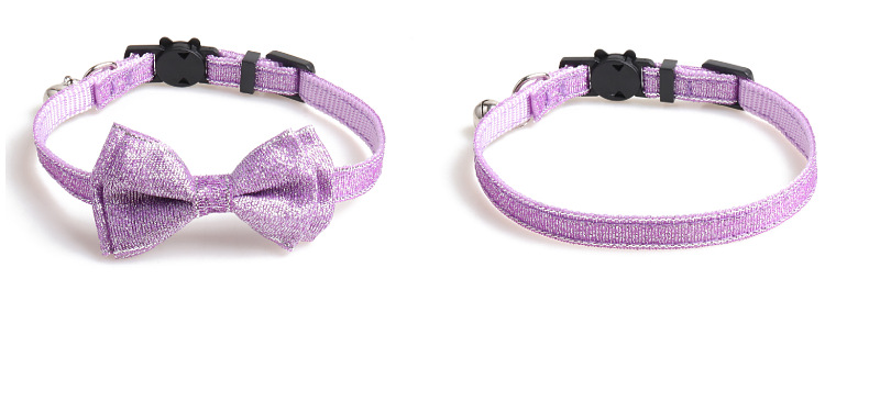 金杰特新品宠物项圈 细闪蝴蝶结猫咪项圈 带铃铛小猫项圈装饰详情5