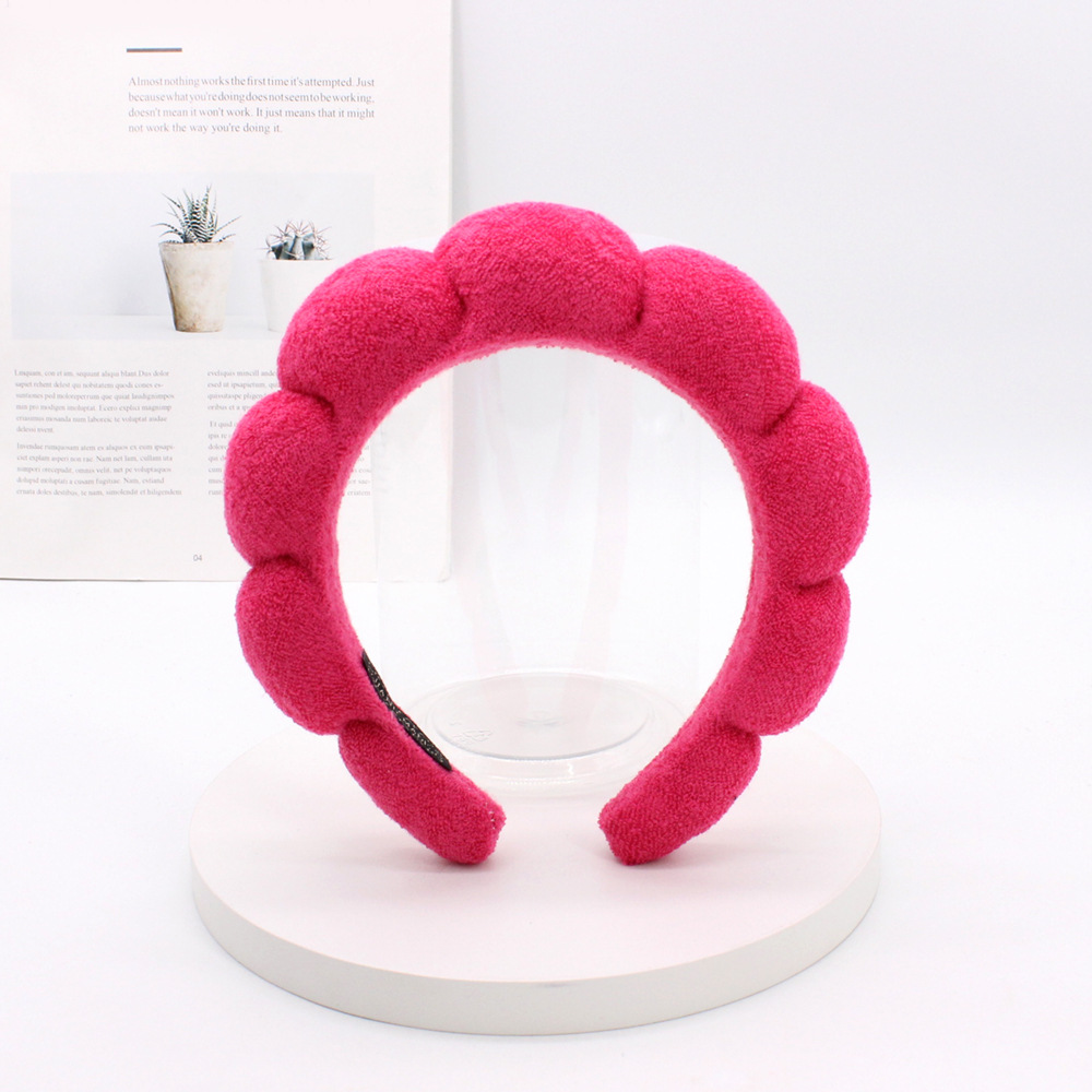 Amazon towel cloth sponge twist hair band, high top of the head, colorful cloud bubble hair band headwear, European and American headband for women pic 23