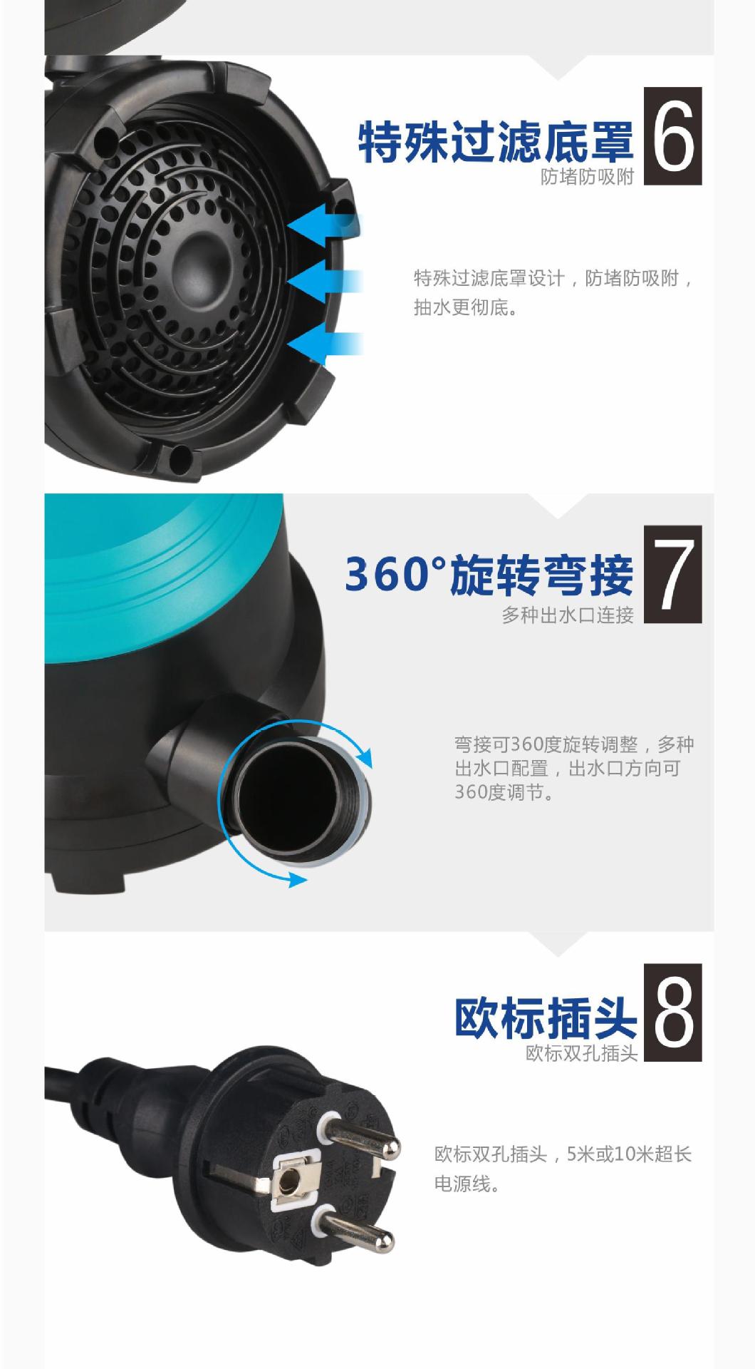 Factory wholesale CLP-CLB variable frequency submersible pump, vertical pump, fish tank and pond water pump with float switch pic 10