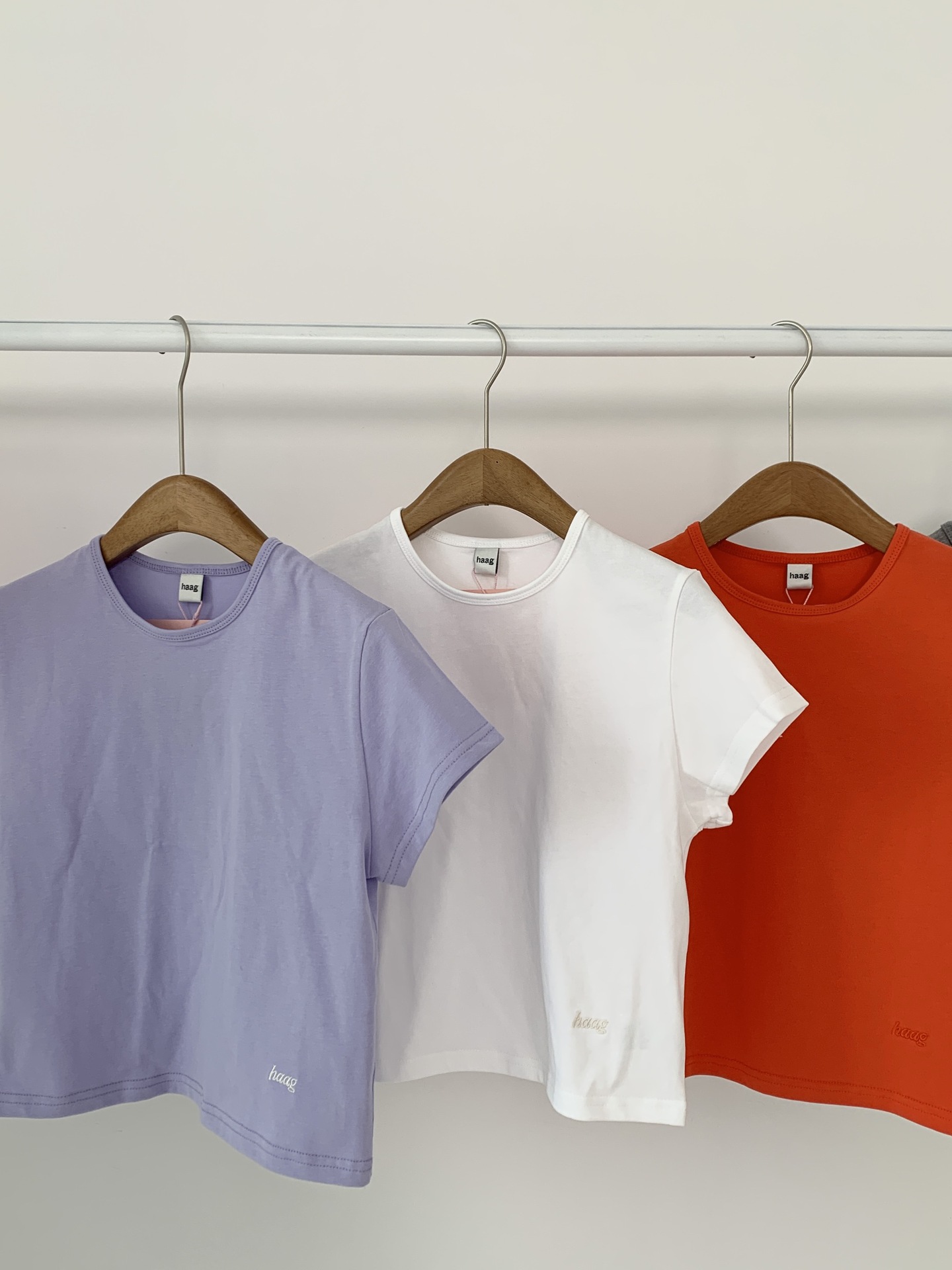Pure cotton off-the-shoulder embroidered short-sleeved T-shirt for women, 2025 summer solid color casual style, Han Dongdaemun base layer ha*g pic 17