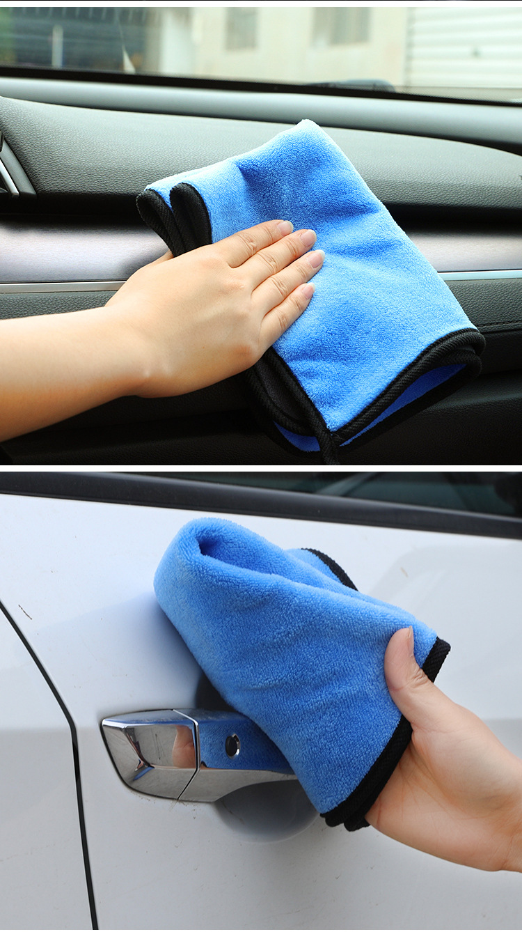 热卖现货高密洗车毛巾珊瑚绒双面加厚擦车巾吸水擦玻璃清洁巾详情10