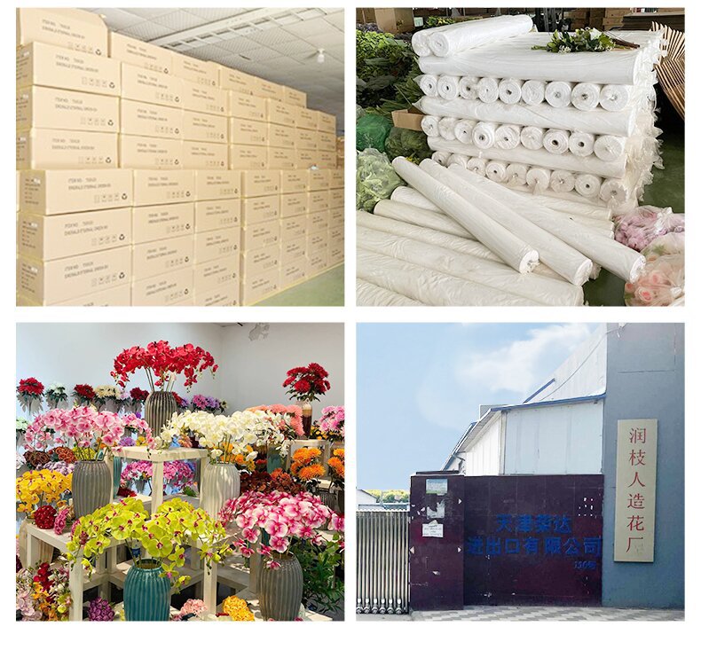 跨境新款仿真花万代兰假花胡姬兰婚礼插花装饰酒店橱窗布置道具详情5