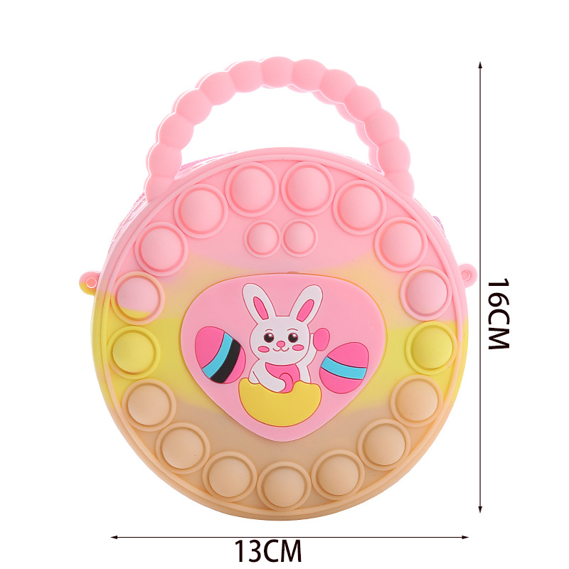 新款灭鼠先锋包包卡通公主零钱包硅胶斜挎儿童解压泡泡乐硅胶包包详情12