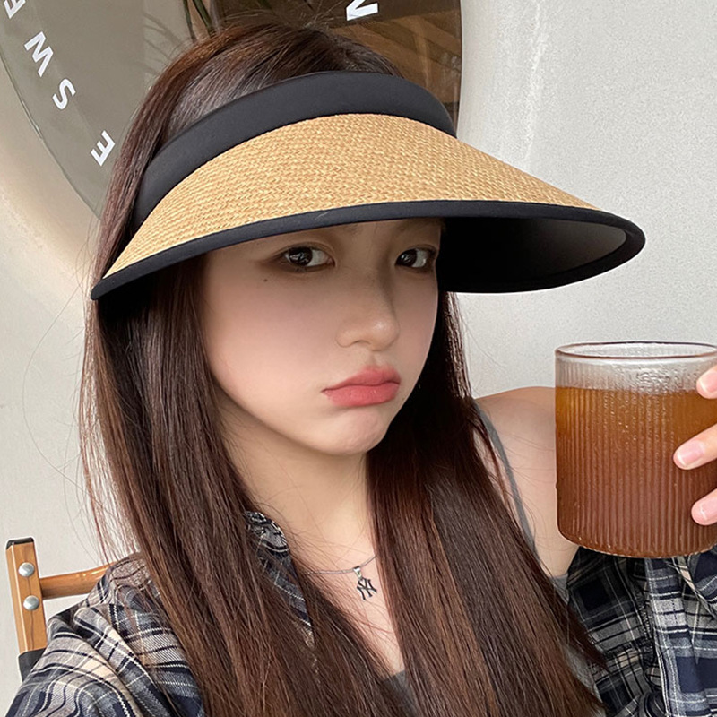 空顶帽大帽檐空顶uv防晒帽女夏季遮阳帽遮脸太阳帽夏防晒帽子批发详情7