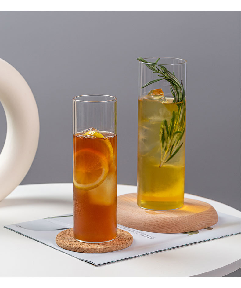 直筒柯林杯耐热玻璃杯网红餐厅长饮杯鸡尾酒杯果汁杯子加长水杯详情4