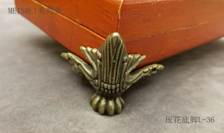 Antique base furniture, hardware base, wooden box, gift box, corner guard, alloy base, bronze color base, 1.2cm-3cm pic 11