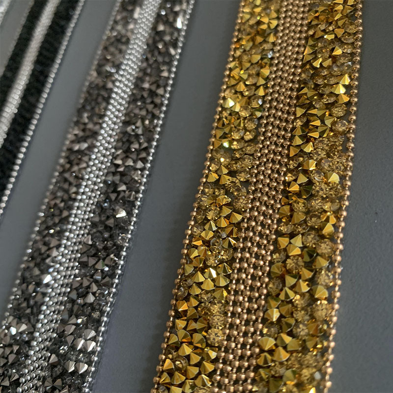Rubber diamond webbing, pearl lace, tube beads, rubber tape, diamond webbing, water diamond webbing, DIY clothing skirts, shoes, hats, accessories, decoration pic 5