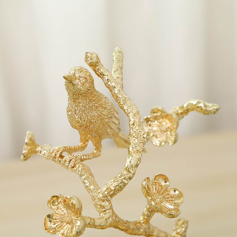 Amazon metal handicrafts, creative and fashionable two orioles ornaments, wine cabinets, home decoration gifts pic 5