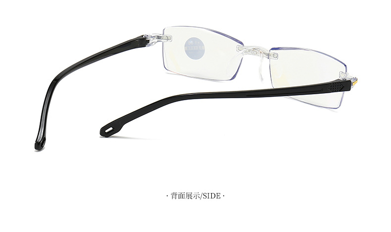 新防蓝光钻石切边老花镜 地摊无框一体时尚高清老花眼镜厂家批发详情13