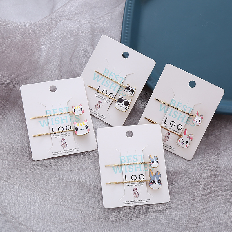 New cartoon cute rabbit one-piece hairpin, seamless hair clip, sweet and girlish side clip, bangs clip, hair accessory pic 2
