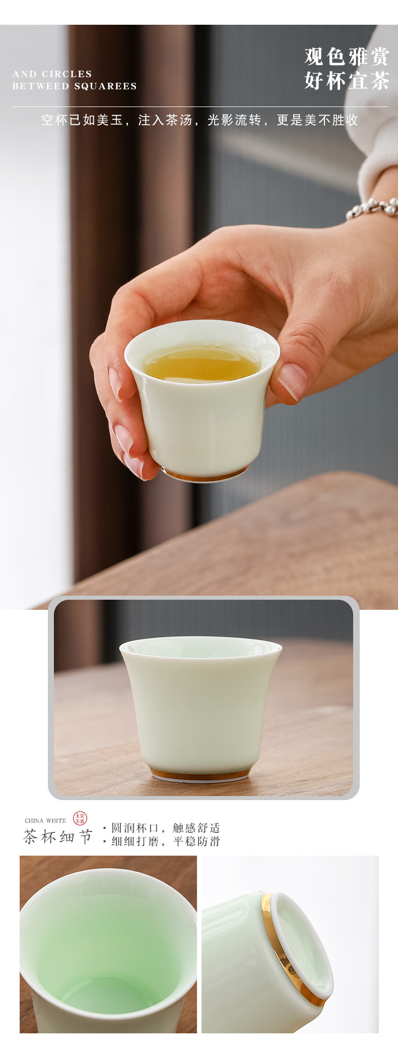 Ceramic shadow green sheep fat jade Gongfu teapot handle, household single teapot for brewing tea, side handle, Xi Shi teapot heat-resistant pic 10