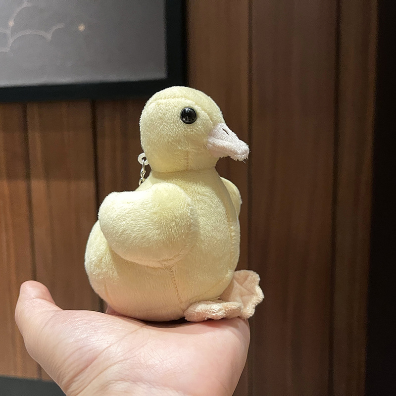 Long-haired chicken hanging machine, plush male chicken duck backpack, doll keychain decoration, mini doll hanging piece pic 10