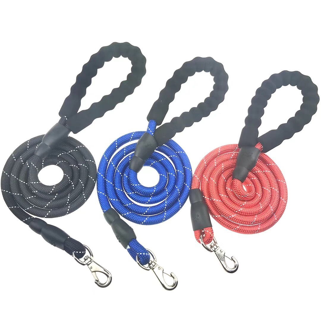 Pet leash K9 dog nylon reflective impact leash round rope Pet supplies in stock pic 8