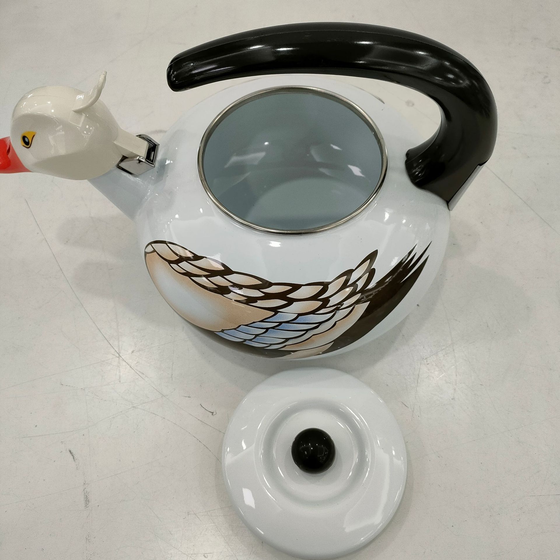 2.8L large-capacity White duck call kettle, Mingyin kettle, induction cooker, gas stove, universal enamel and enamel kettle in stock pic 10