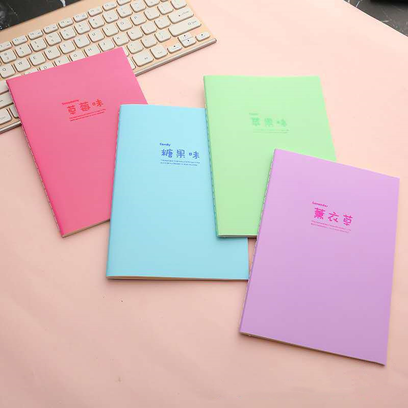 Cartoon fruit-flavored rubber-covered notebook, 32K thick grid notebook with comments, student diary pic 14