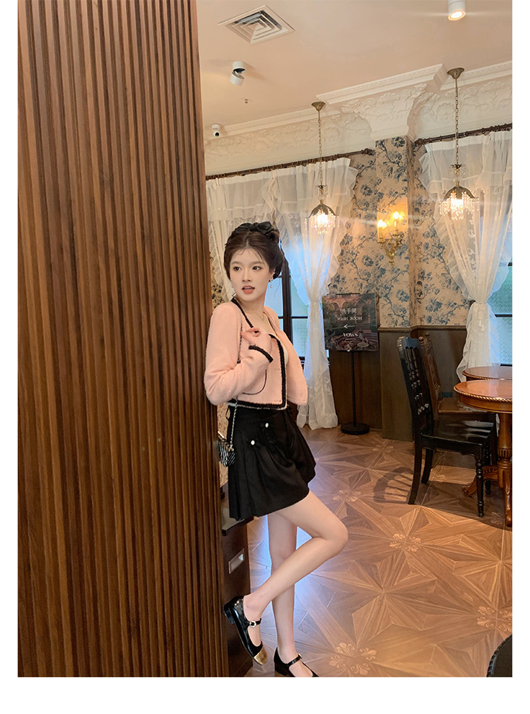 百搭时装真皮女鞋春秋小香风气质单鞋子法式玛丽珍鞋女高跟鞋粗跟详情49