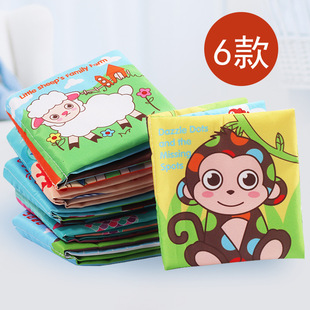 -宝宝立体早教布書0-6个月婴儿外贸布书撕不烂布书英文详情1