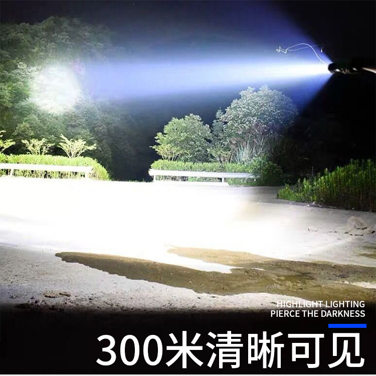 强光手电筒特种兵太阳可充电疝气钓鱼灯户外多功能手提灯电量显示 pic 12