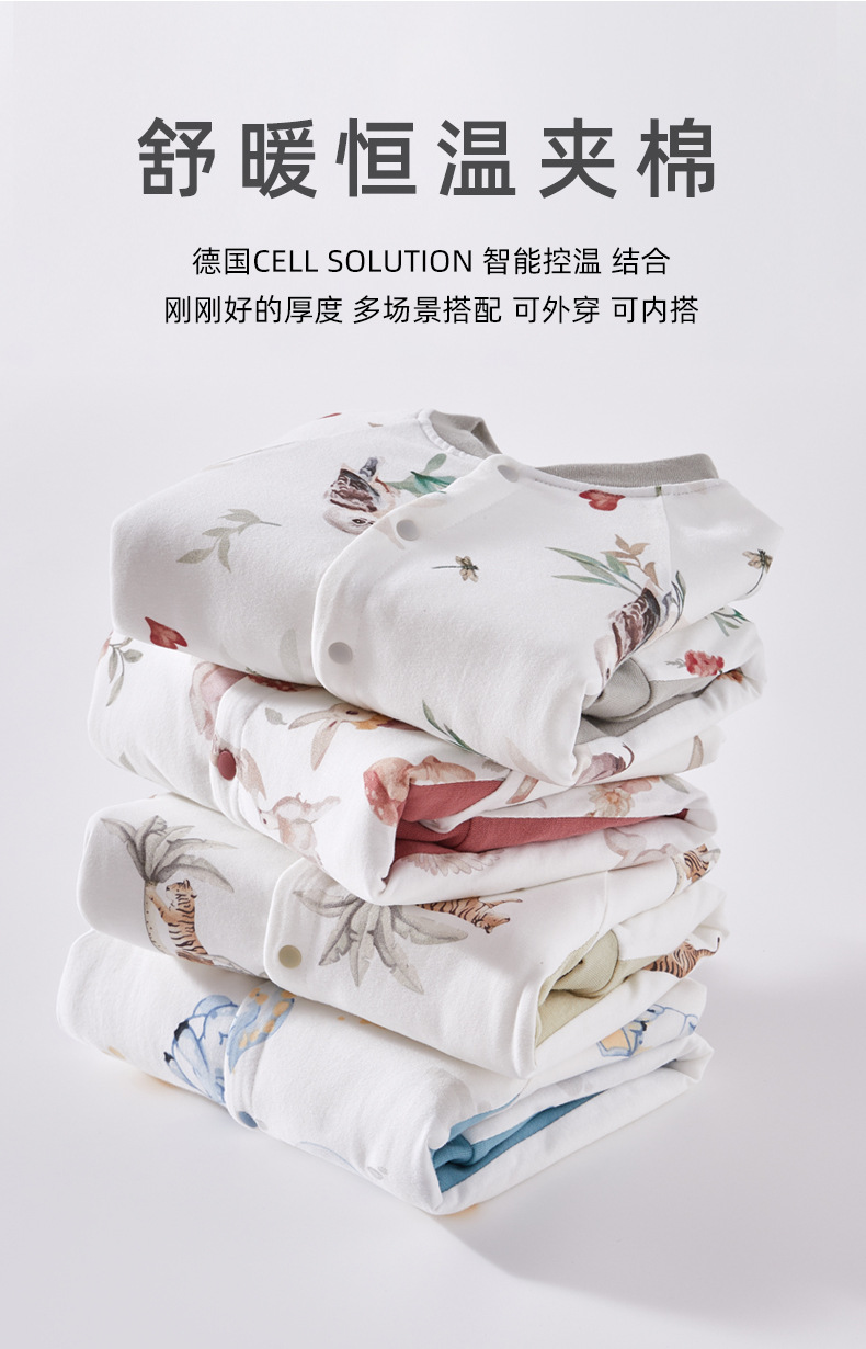 安阳婴童装婴儿服恒温保暖哈衣宝宝60g棉衣连体衣爬服睡衣秋冬季详情5
