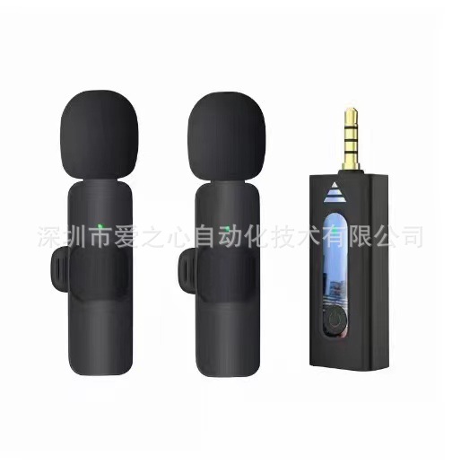 新款高品质无线领夹式麦克风抖音视频直播采访录制K35高清收音2.4详情5