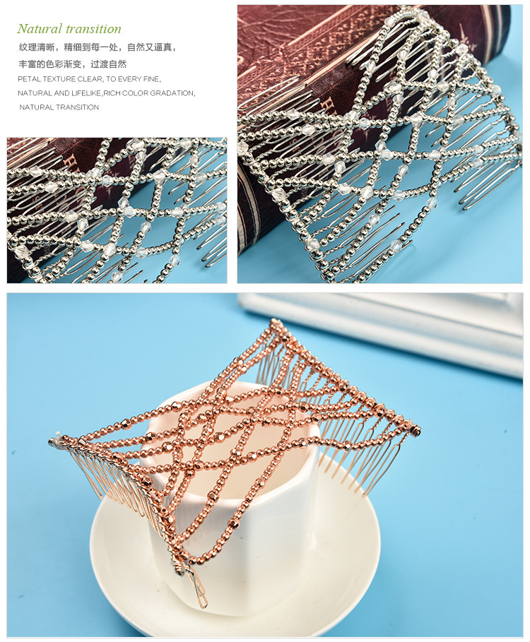 Wholesale of new electroplated hair pullers, magic hair combs, woven beaded combs and hair accessories on AliExpress and Amazon in Europe and America pic 11