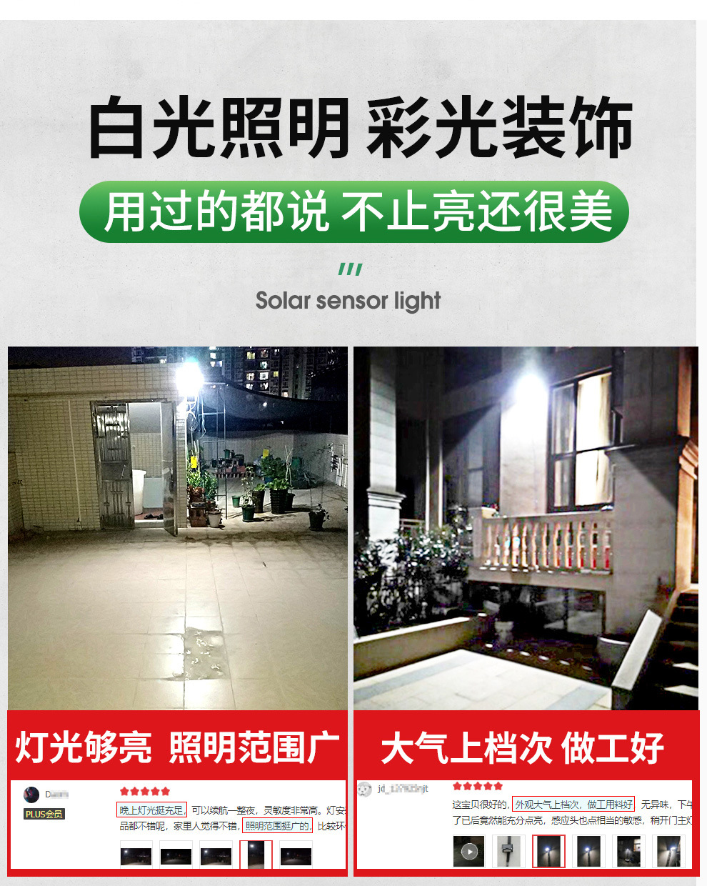 新太阳能灯人体感应家用户外照明led防水花园庭院壁灯天黑自动亮详情3