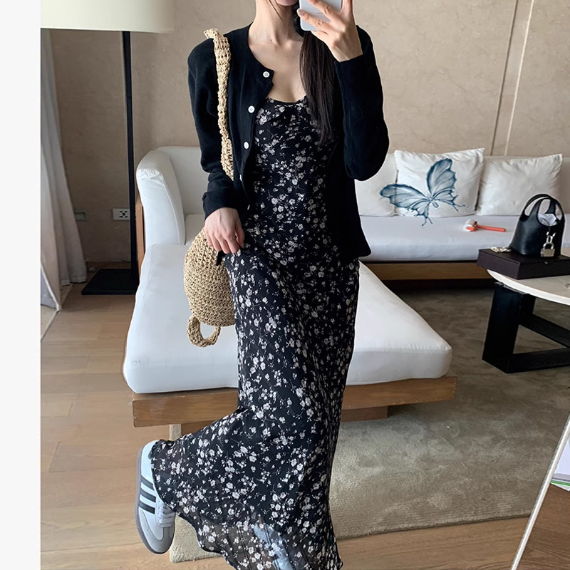 新款氛围感春天里 气质长款碎花吊带裙时尚法式春夏女装连衣裙女详情10