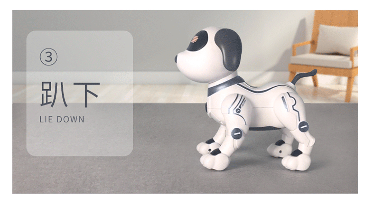 乐能k16仿生智能机器狗编程特技仿真会叫会走儿童遥控电动玩具狗详情16