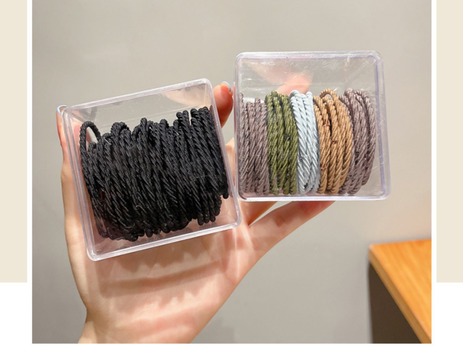 Simple and elegant black hair tie for women, high elasticity and durability, high ponytail headwear, hair tie and hair band wholesale pic 25