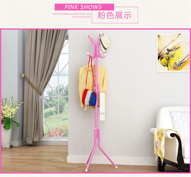 Fashionable coat rack, indoor grand floor-standing clothes hanger, simple bedroom hanging clothes hanger pic 7
