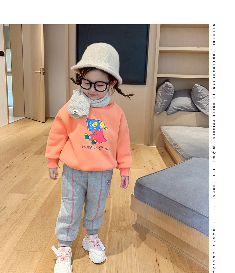 儿童加绒卫衣女童冬季2022新款秋冬韩版百搭上衣小童洋气宝宝冬装详情18