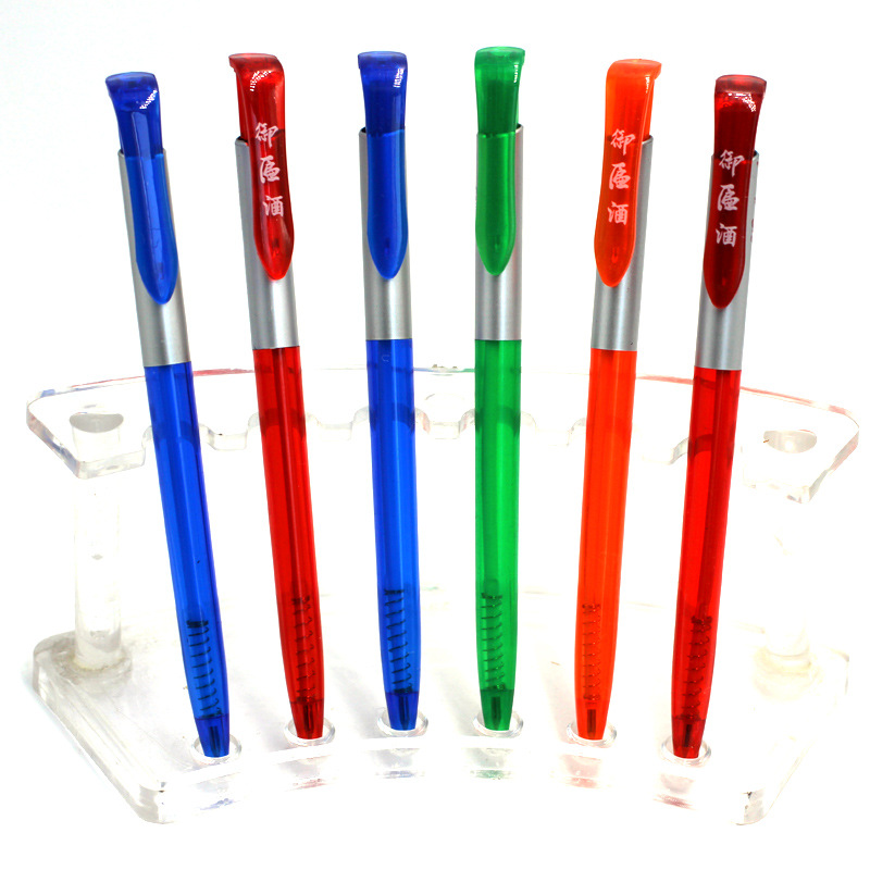 简易按动圆珠笔批发、广告笔定制、油笔订做圆珠笔可印LOGO详情3