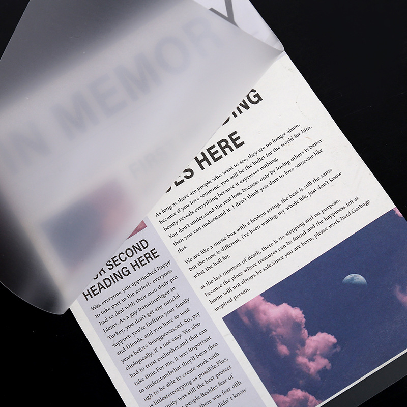 开通A4过塑膜塑封膜防水模过塑纸a4文件相片护卡膜125mic塑封膜详情4