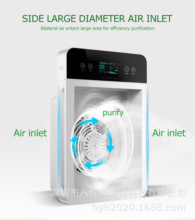 Air purifier, household indoor humidification, UV ultraviolet disinfection, formaldehyde removal, smoke and odor removal, negative ion purifier pic 38