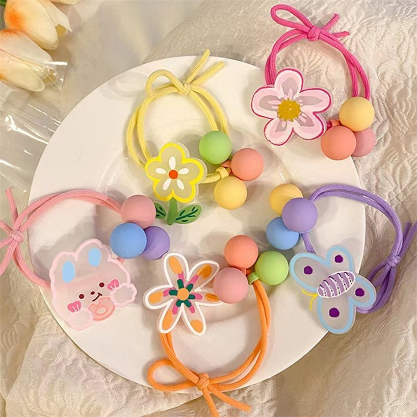 Korean-style hair ties, heart-shaped hair ties, student cartoon headwear, hair tie rubber bands, hair accessories, one-yuan and two-yuan hair bands, accessories pic 2
