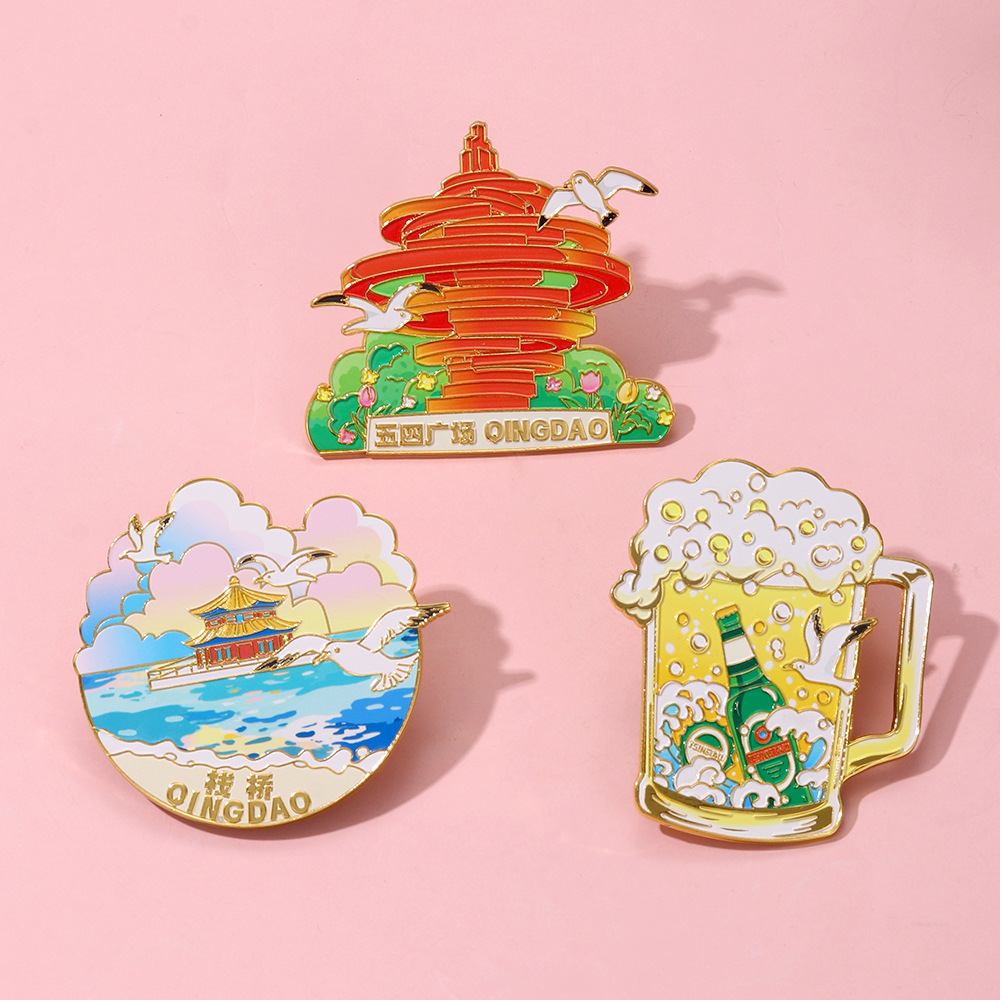 Qingdao cultural and creative refrigerator magnets, metal magnetic stickers, strong attraction, Qingdao Beer Festival, May 4th Square, Pier, tourist souvenirs pic 10