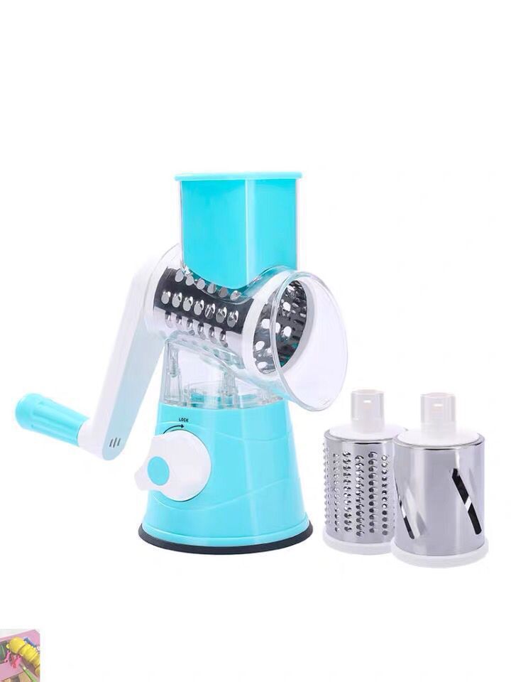 The new hand-cranked drum vegetable cutter from the manufacturer is a multi-functional three-in-one kitchen vegetable cutter and potato slicer pic 1